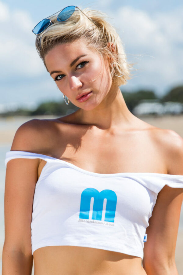 Microminimus Womens Crop Singlet White