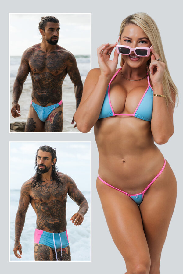 Neon Sky Bikini Trunk Pack